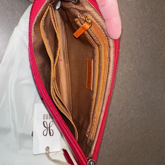 Hobo Red Leather Vida Wristlet - Picture 3 of 3